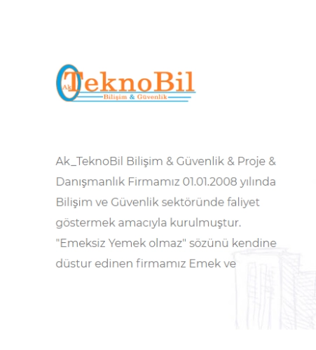 Teknodestek Servis -Akteknobil Bilişim Güvenlik Proje Danışmanlık